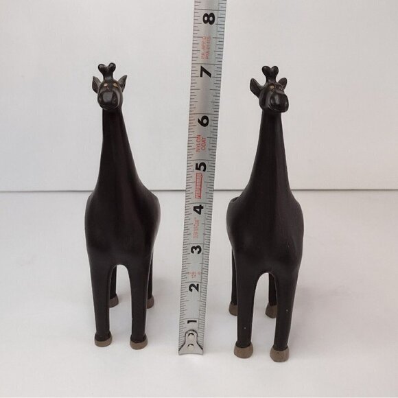 Set Of Brown Resin Giraffe Tealight Candle Holders Africa African Safari - Picture 8 of 9